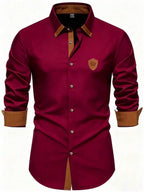 Mens Business Casual Long Sleeve Button Down Dress Shirt Formal