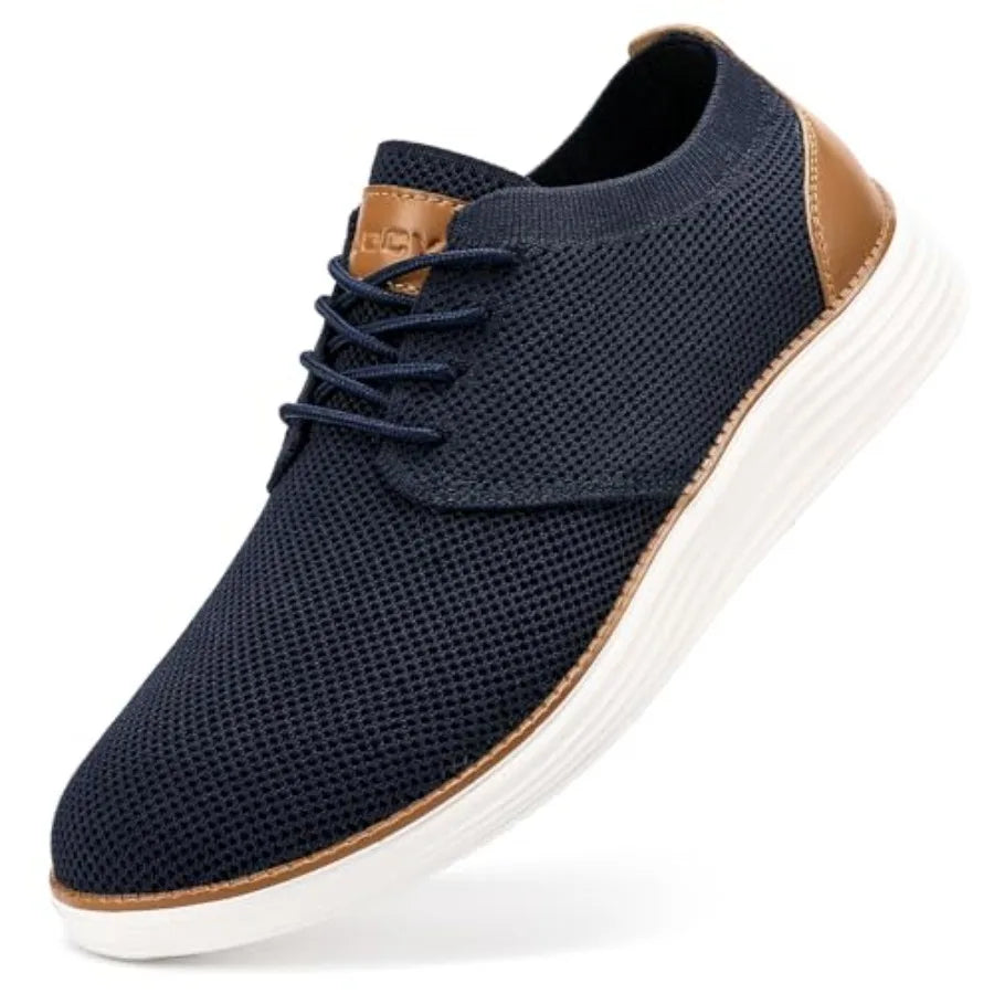 VILOCY Men's Fashion Dress Sneakers Casual Walking Shoes Business Oxfords Comfortable Breathable Lightweight Tennis