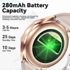 EIGIIS 2026 2-in-1 Smart Watch with Hidden Earbuds 1.39"IPS HD Screen 280mAh Sports Fitness Tracker Heart Rate Monitor for Women