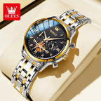 OLEVS 2897 Elegance Original Quartz Movement Women Watch Multifunctional Diamond Dial Luminous Function 30m Waterproof Watch