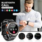 EIGIIS KE5 3ATM Waterproof Smart Watch for Men with LED Flashlight 1.45'' HD Rugged Smartwatch with 530mAh Big Battery