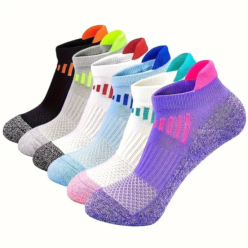 6 Pairs Spring/Summer Ladies' Athletic Socks, Airy & Sweat-Absorbing Low-Cut Socks, Everyday Socks, Ideal Present Option