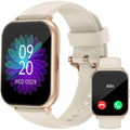 Smart Watches for Men and Women with 2 Bands, 1.8" Display, Fitness Tracker, Waterproof White