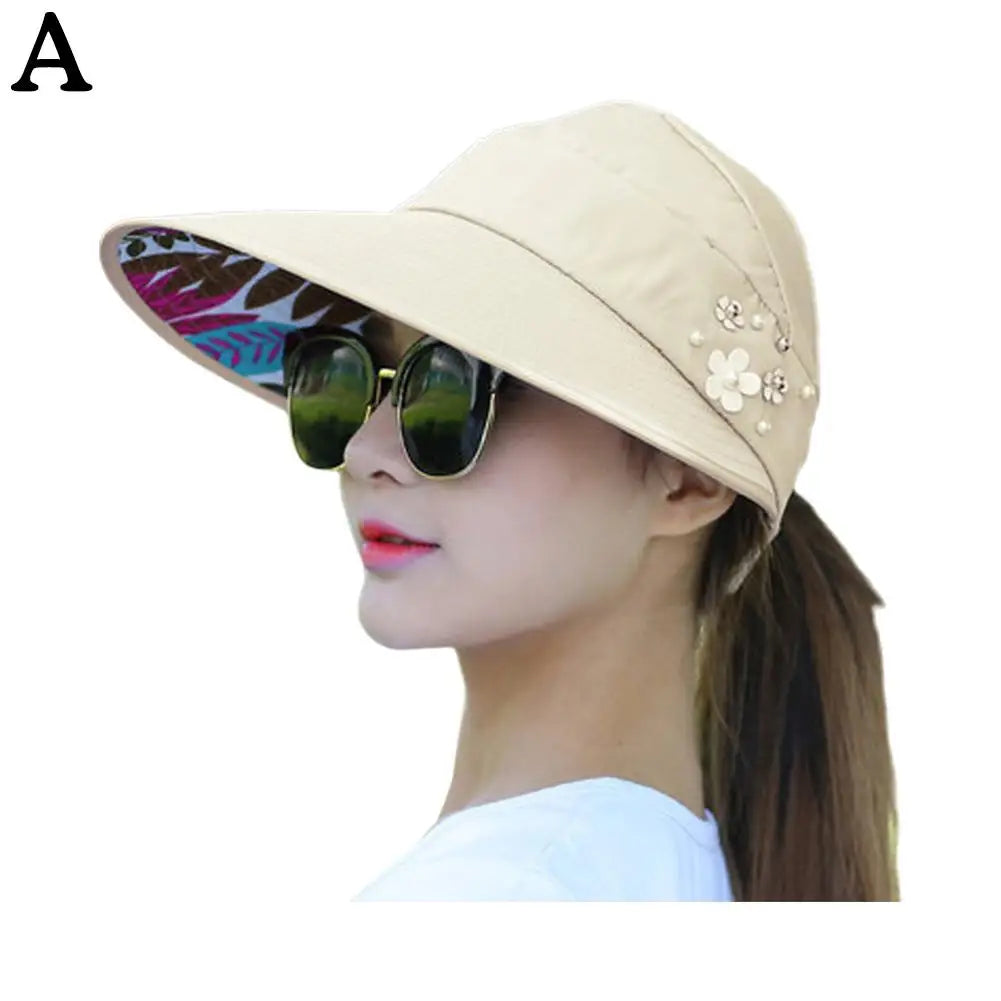 Fashion, Ladies, Summer Vacation, Wide Brim Foldable Sun Hat, UV Protection, Beach Sun Hat, Casual Hat