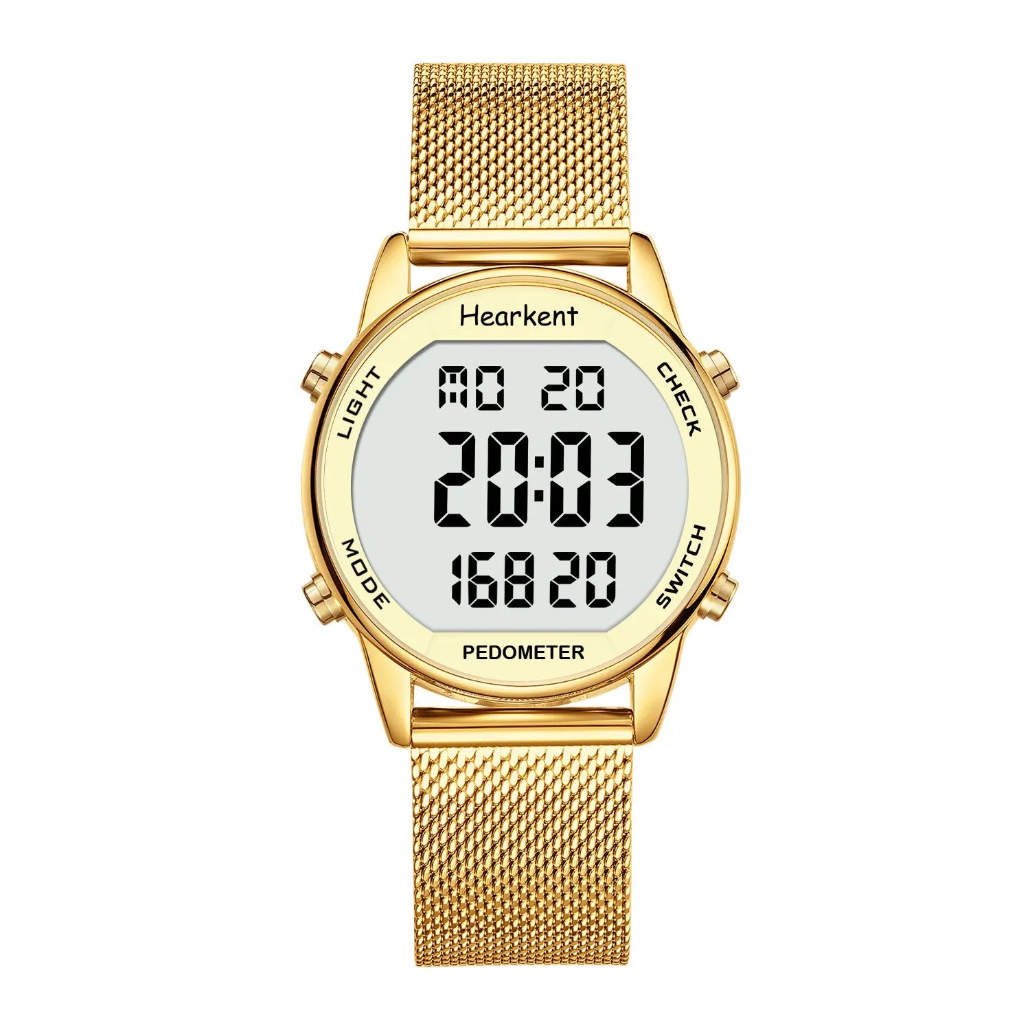Hearkent Pedometer Watches Sport Step Counter Women's Digital Watches Calories Mile Tracker Waterproof 30M for Walking Running