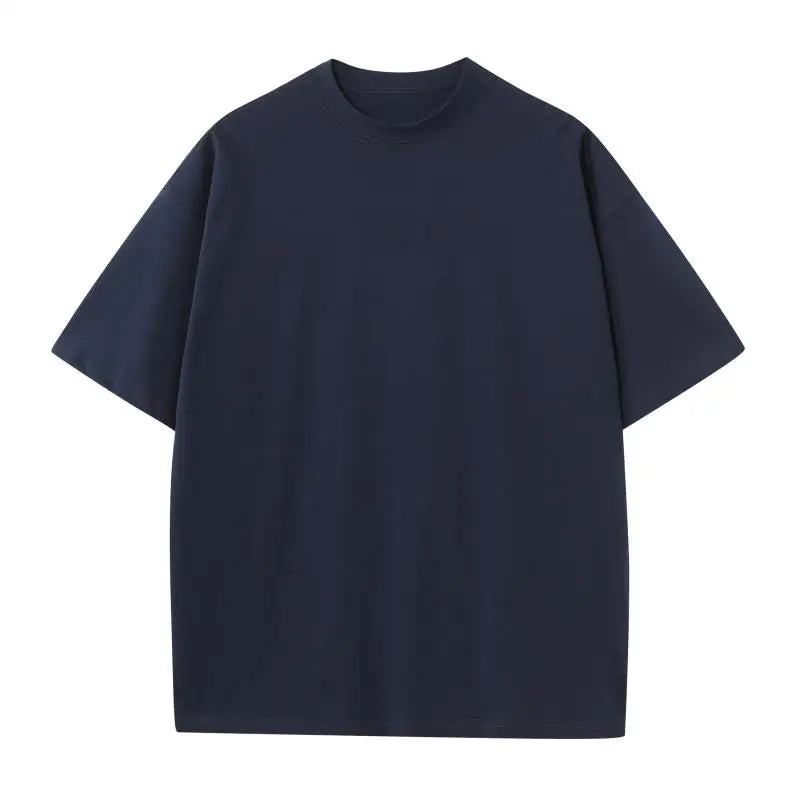 Summer Men Classic Basic Round Neck Short Sleeve White Solid T Shirt Pure Cotton Plus Size High Quality Daily Casual Top