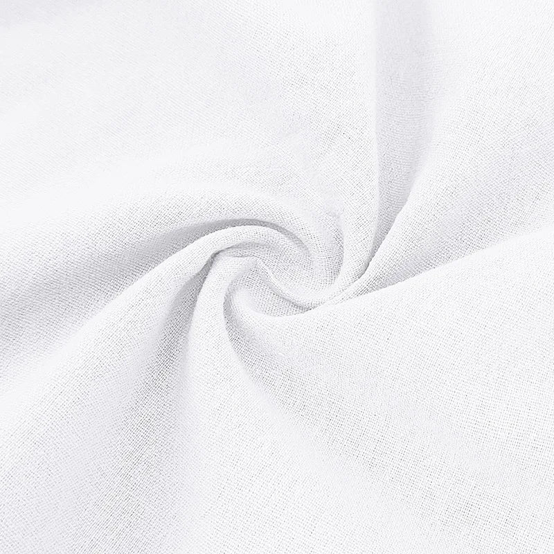 Men White Textured Linen Short Sleeve Polo Shirt Classic Lapel Collar 3 Wooden Buttons Loose Oversized Breathable Summer Beach Vacation Casual Holiday Top