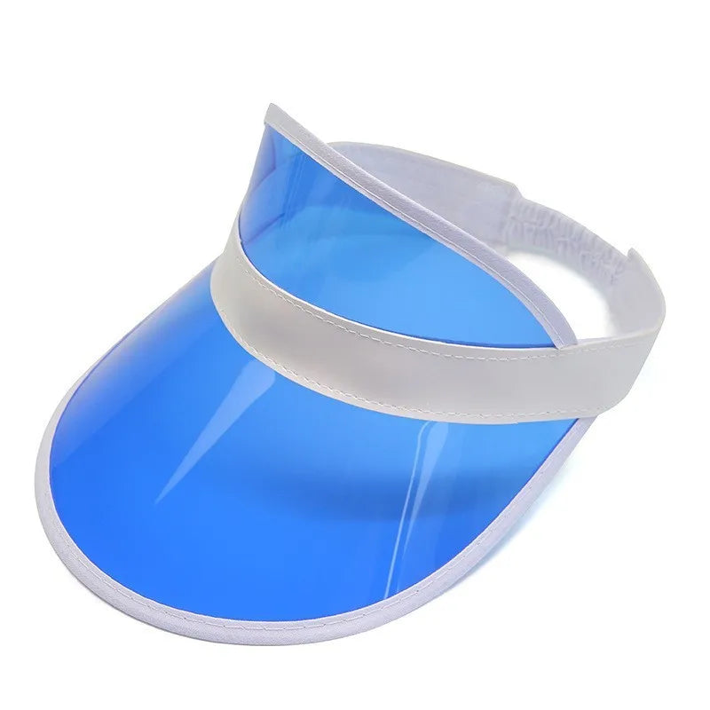Summer Sky Top Plastic Sun Hat With Adjustable Elasticity And Transparent Sun Visor For Men And Women Outdoor Sports Cap