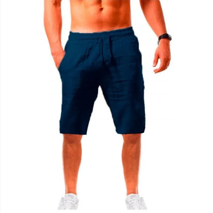 Casual Shorts Summer Men Loose Five Inch Short Pants Cotton Linen Thin Breathable Soft Beach Daily Outdoor Sports Bottoms