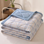 Summer Thin Comforter Soft Air-Conditioned Four Season Comforter Machine Washable Single Double Blanket Ultrasonic Quilted Quilt