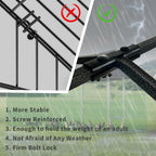 Large Metal Chicken Coop Cage Chicken Run with Waterprrof Cover Walk-in Cage Kennels Poultry House for Outdoor Hens Ducks Gooses