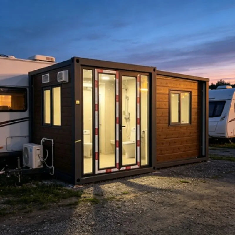 New 20ft 40ft Expandable Container House Tiny Home 2 Bedroom 1 Kitchen 1 Bathroom Prefab Villa
