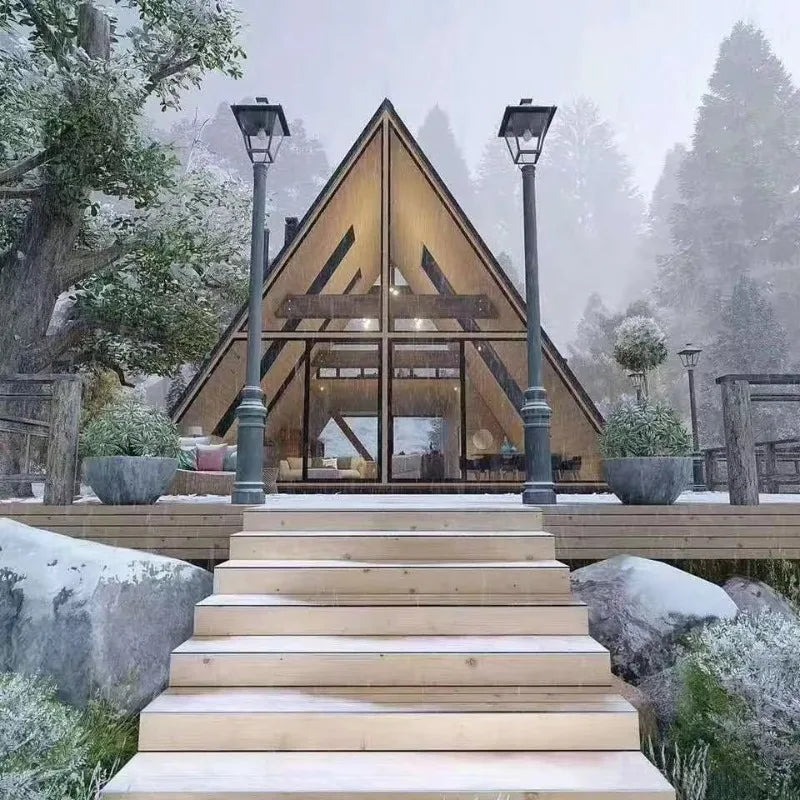 Triangle Shape Structure Small Cabin Tiny House Luxury Triangle House Prefab Modular a Frame House for Living