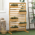 Wooden Planter Shelf Garden Trellis Stand Flower Plant Holder Pots Accessories for Home & Garden
