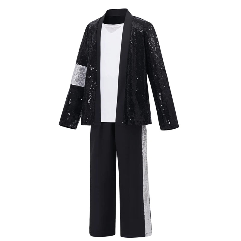 Halloween performance costume tap dance MJ dance performance costume Mike cosplay set imitates Easter party dress up new