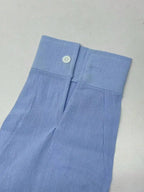 Mens Linen Stand Collar Long Sleeve Button-Up Shirt Loose Breathable Casual Beach Vacation Wear