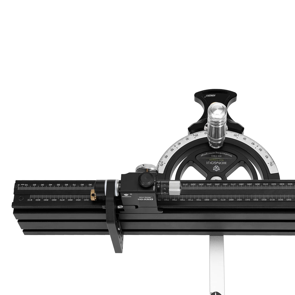 HONGDUI HD-MG21 0-70 Degree Miter Gauge with 850mm Extended Fence for Woodworking Table Saw Router Table Precision Angle Setting