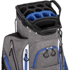 Golf Push Cart Bag with Rain Cover, Secure Base, Lightweight, 15-Way Divider, and External Putter Pocket