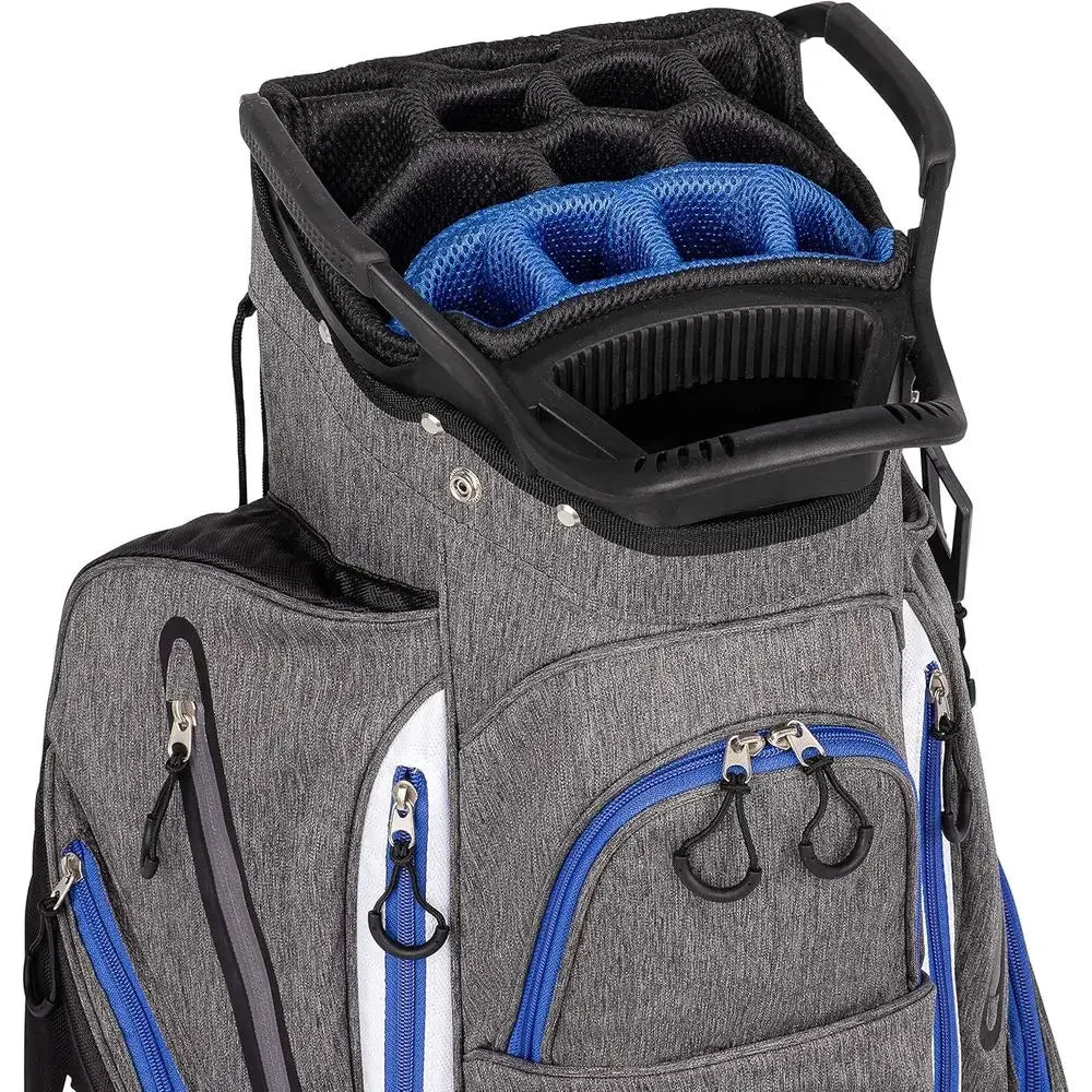 Golf Push Cart Bag with Rain Cover, Secure Base, Lightweight, 15-Way Divider, and External Putter Pocket