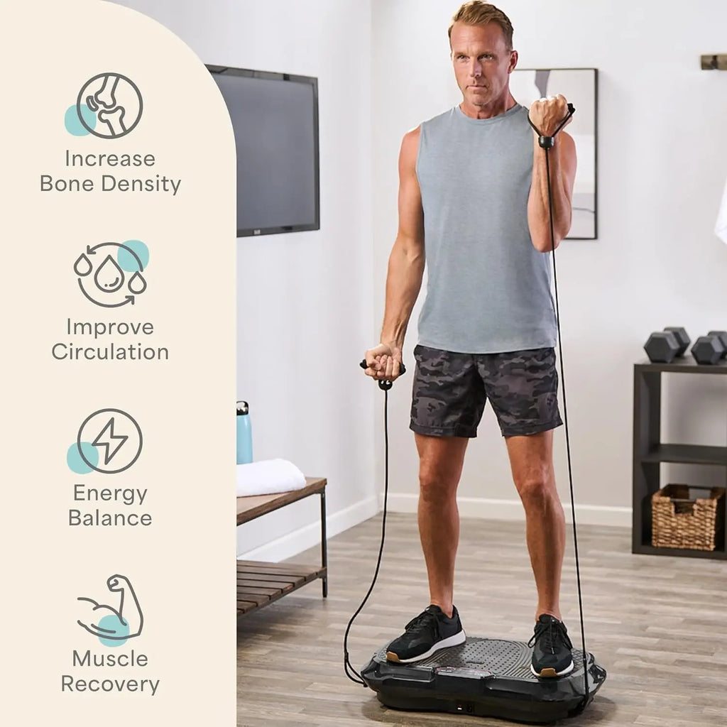 Home Fitness Vibration Plate Exercise Machine for Lymphatic Drainage Full-Body Workout