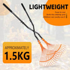 Leaf Grabber Rake with Long Handle, Metal Leaves Rakes, Lightweight Leaf and Grass Picker Upper, Leaf Collector for Lawn and Ya