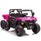 24V 400W Kids Ride on Electric Tractor with Parent Remote Control Suspension Bluetooth Music 1.86-3.11MPH for Kids Pink