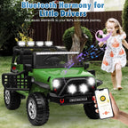 Joyracer 24V 2 Seater Kids Ride on Truck with Remote Control, 4×200W Motor, Electric Battery Powered Toys Car w/ 4 Wheels Spring Suspension, 3 Speeds, LED Lights, Bluetooth Music