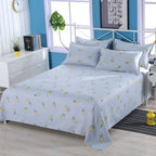 3pcs/Set Home Textile Bed Sheet Set with Pillowcases Cotton Material Lovers Room Bedding Room Flat Sheet