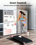Foldable 6% Slope Under Desk Treadmills 2.5 HP Quiet Walking Pad Portable Remote Control LED Display 300LBS Exercise Walkingpad