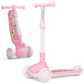 SIMATE 3-Wheel Kids Kick Scooter Ages 3-12, LED Light Wheels, 3 Adjustable Heights, Wide Anti-Slip Deck, Max Load 110 Lbs