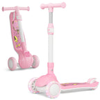 SIMATE 3-Wheel Kids Kick Scooter Ages 3-12, LED Light Wheels, 3 Adjustable Heights, Wide Anti-Slip Deck, Max Load 110 Lbs