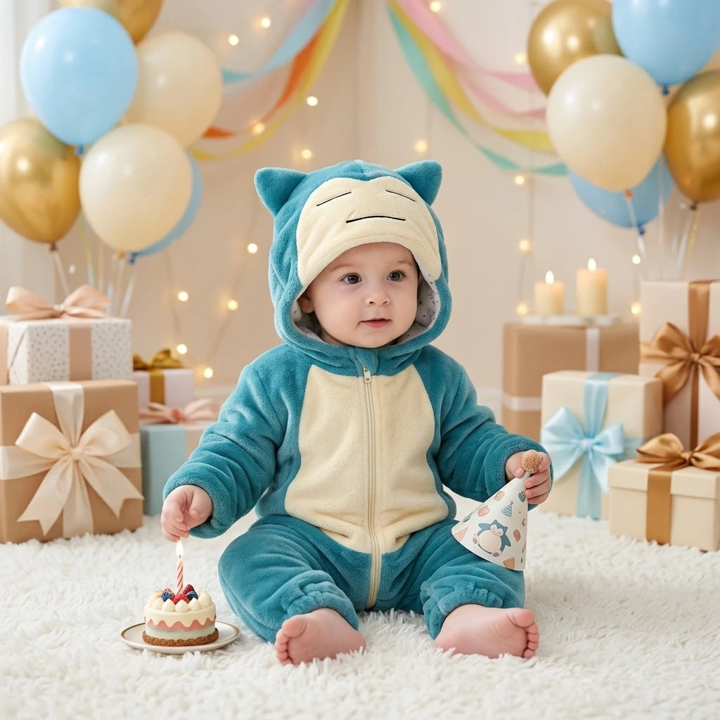 Toddler Animal Onesie Pajamas Fleece Hooded Zip Up Romper Baby Costume Plush Hooded Jumpsuit Cartoon Animal Sleep Sack Halloween Christmas Costume Infant Cozy Sleepwear Warm Winter Outfit Baby Shower Gift Plush Costume Kids B