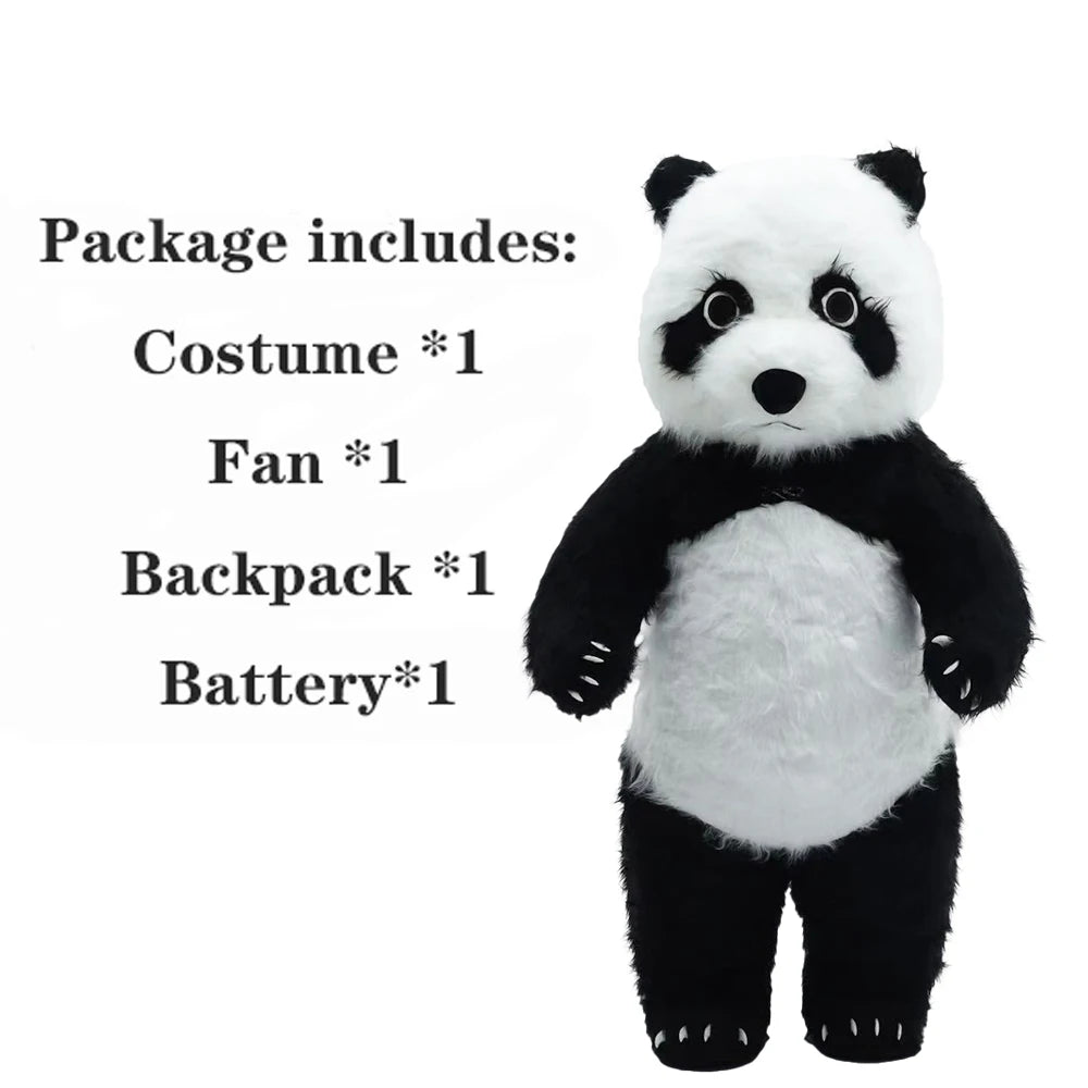 US stock Inflatable Polar Bear Costume Mascot for Advertising Christmas Halloween Adult Fursuit Panda Gorilla Carnival Suit