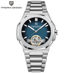 PAGANI DESIGN 2026 Men's Watch Skeleton Luxury Gold Automatic Watch For Men New Stainless steel  Business Mechanical Wristwatch