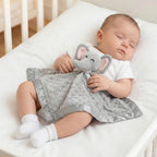 Elephant Security Blanket, Soft Lovey Unisex Lovie Baby Gifts for Boys and Girls Snuggle Toy Stuffed Animal Newborn Essentials and Items Grey 16 Inch