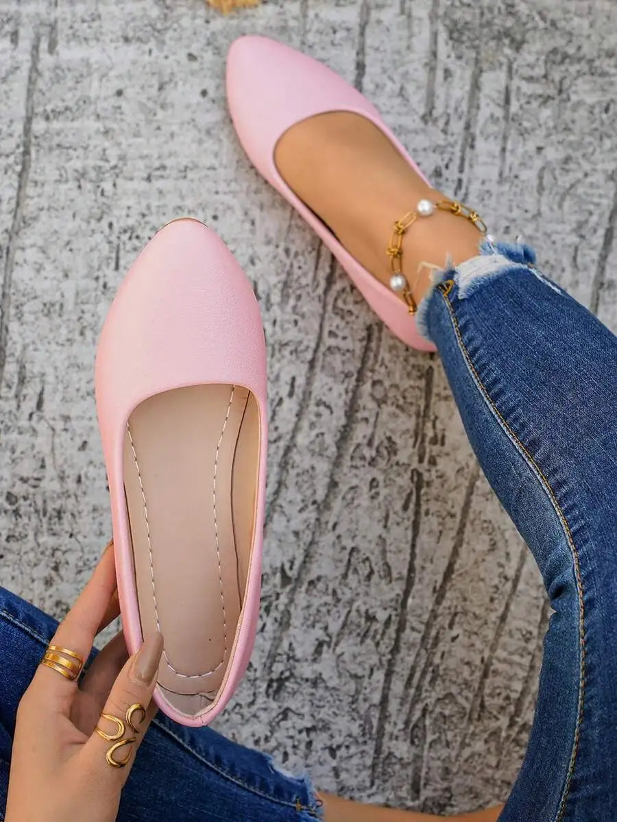 Womens Elegant Bow Flat Loafers, Spring Autumn Comfortable Casual Office Shoes