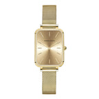 Hannah Martin Women Watch 34mm Simple Design Square Dial Lightweight Japanese Quartz Movement Rose Gold Stainless Steel Mesh Strap Classic Watch US Local Fast Shipping Surprise Gift Watch