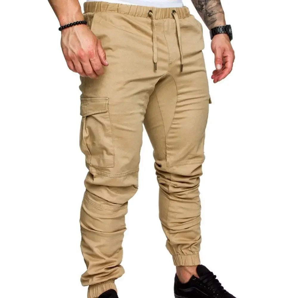50%HOT2022 New Men's Casual Jogging Pants Solid Color Pocket Pants Sports Pants Men's Trousers Street Hip Halen Jogging Pants