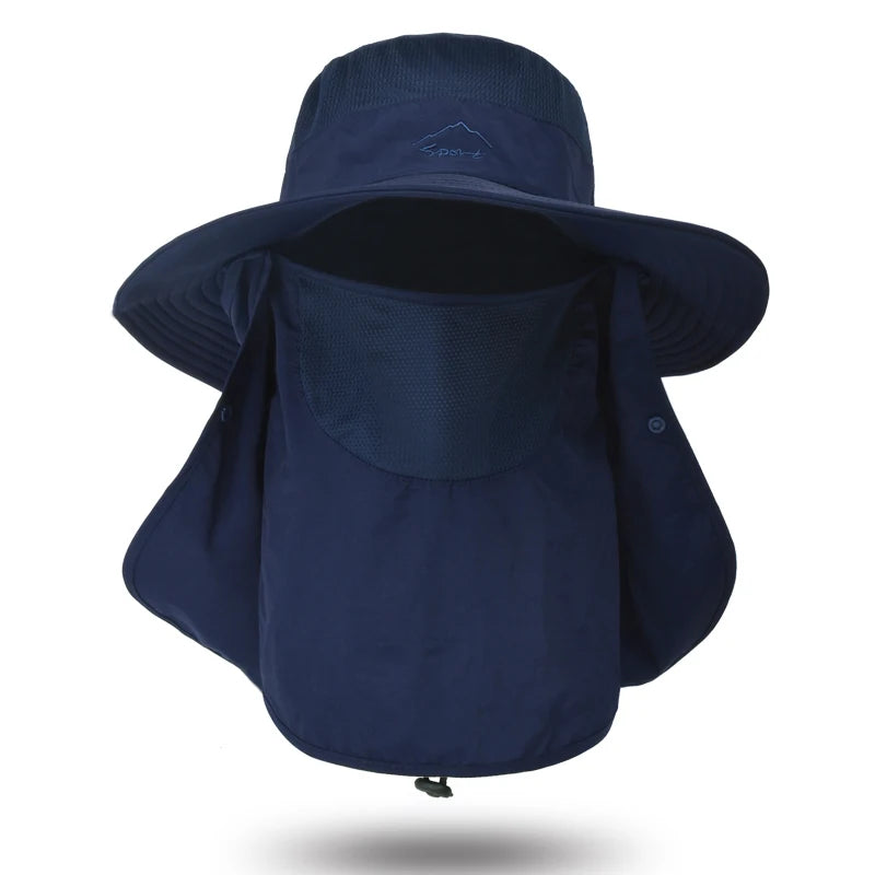 Fisherman's hat, male sun hat, summer outdoor quick drying sun hat, fishing breathable sun hat, female face mask hat