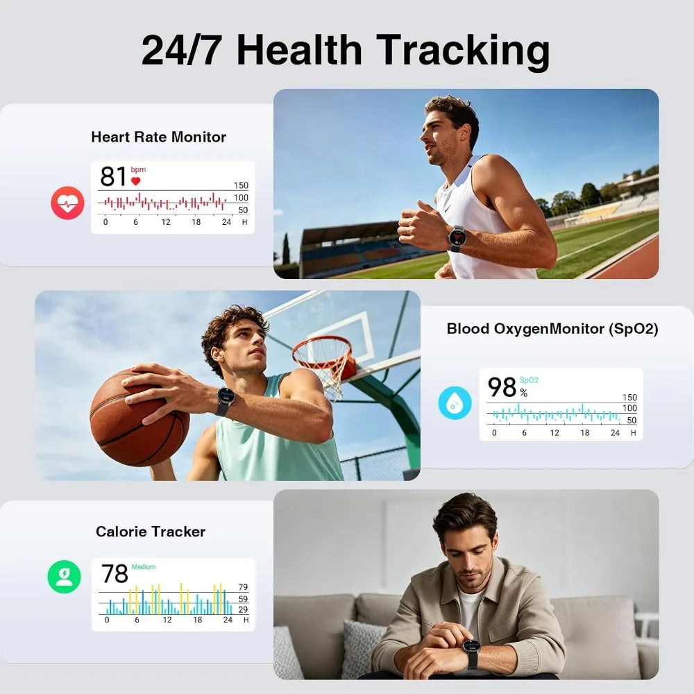 Smart Watch for Men: Dual Bands, 1.57" HD, Fitness Tracking, Waterproof, Bluetooth, Heart Rate, AI Assistant, Sports Modes