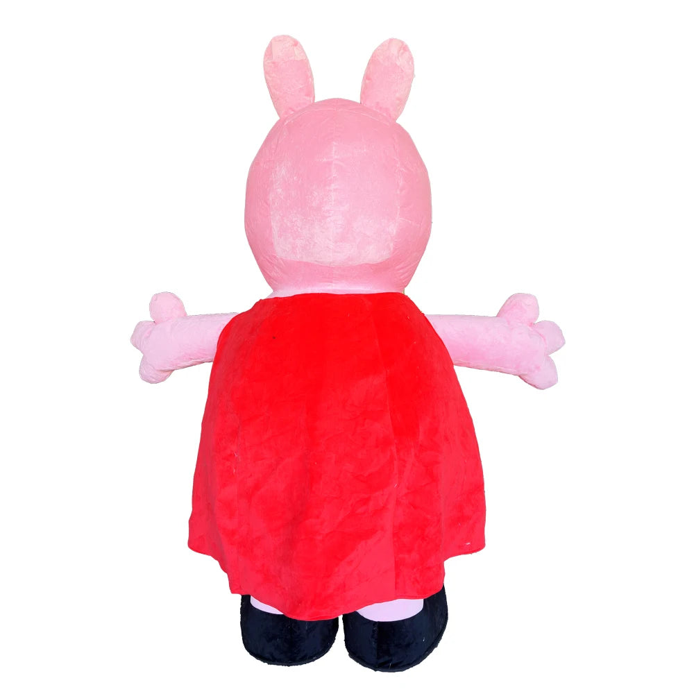 2M Pink Piggy Inflatable Costume Mascot Parade Adult Character Cosplay Animal Birthday Halloween Party Event Plush Set