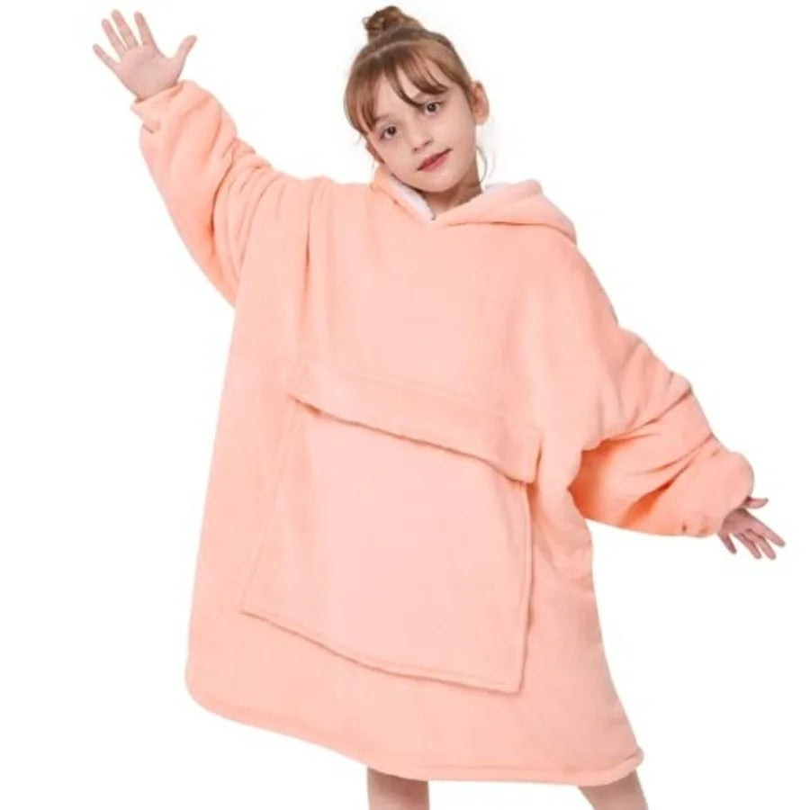 Wearable Blanket Hoodie,Oversized Blanket Sweatshirt with Sherpa Teen Girl Gifts for,Youth, Boys, Girls, 8-15 Year Old Girl Boy