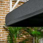 3-Seat Porch Swing Outdoor Swing Adjustable Canopy Cushion Black