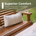 Amish-Crafted 700-Pound Capacity Wooden 5-Foot Rollback Porch Swing with Hanging Chains