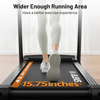 Foldable Incline Treadmill: Auto Adjusting, 330LBS Capacity, Pulse Sensors, Quiet 3.0HP, App-Enabled with LCD Display