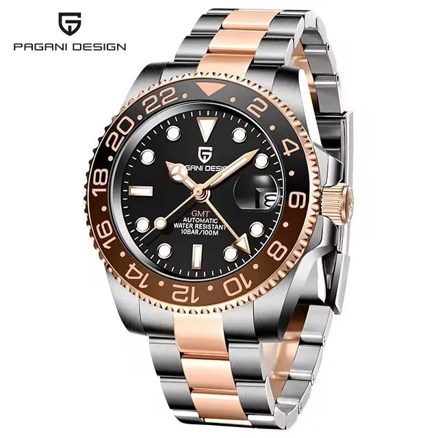 2026 PAGANI DESIGN New PD-1662 V5 Men Mechanical Watches Luxury Ceramic Bezel Automatic Watch 100M Waterproof GMT Watch for Men