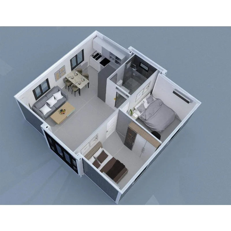 New 20ft 40ft Expandable Container House Tiny Home 2 Bedroom 1 Kitchen 1 Bathroom Prefab Villa