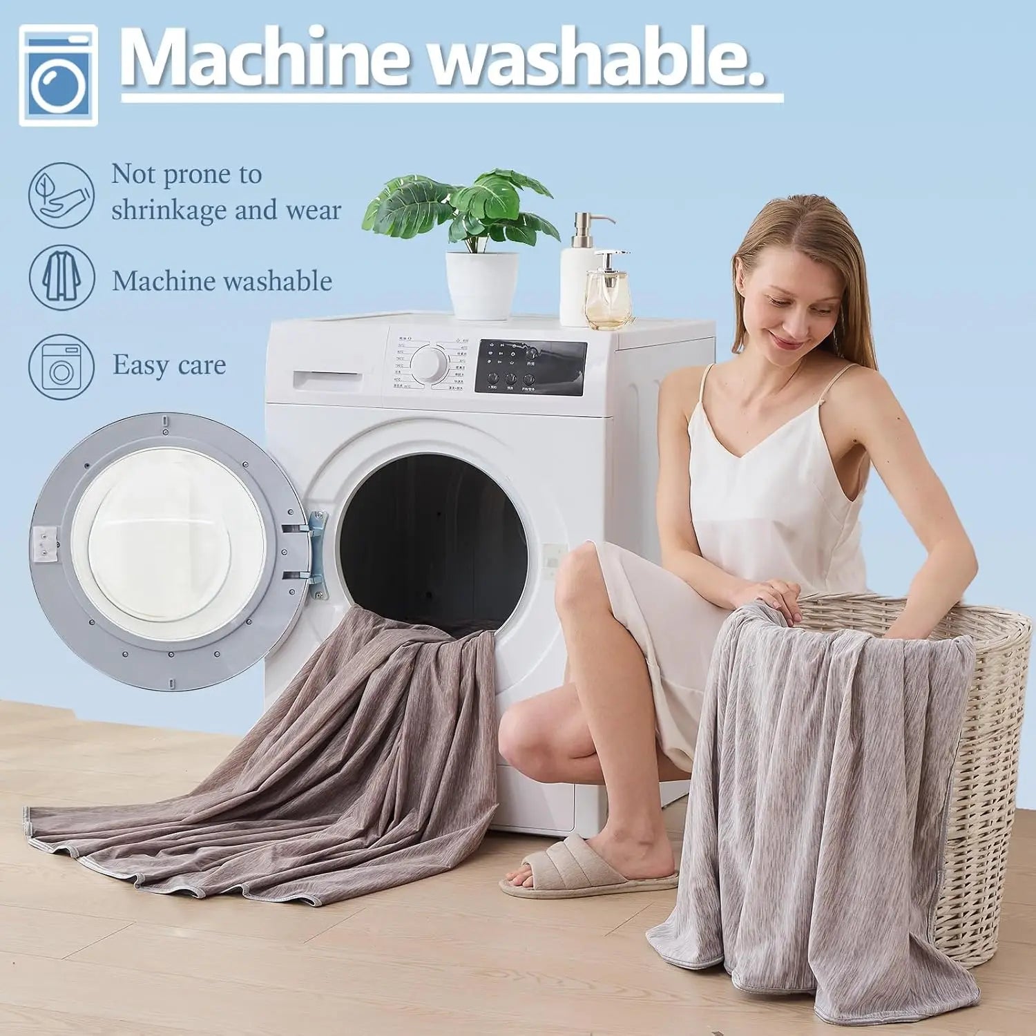 Summer Cooling Blanket Ultra-Breathable Cloud Pattern Soft Lightweight Ice Silk Air Conditioning Throw Blanket for Hot Sleepers Night Sweats Bed Sofa Cover Machine Washable Thin Summer Quilt