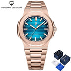 2026 New PAGANI DESIGN Rose Gold Retro Men's Watches Luxury Mechanical Wristwatch Automatic Watch For Men AR Sapphire Waterproof Luminous