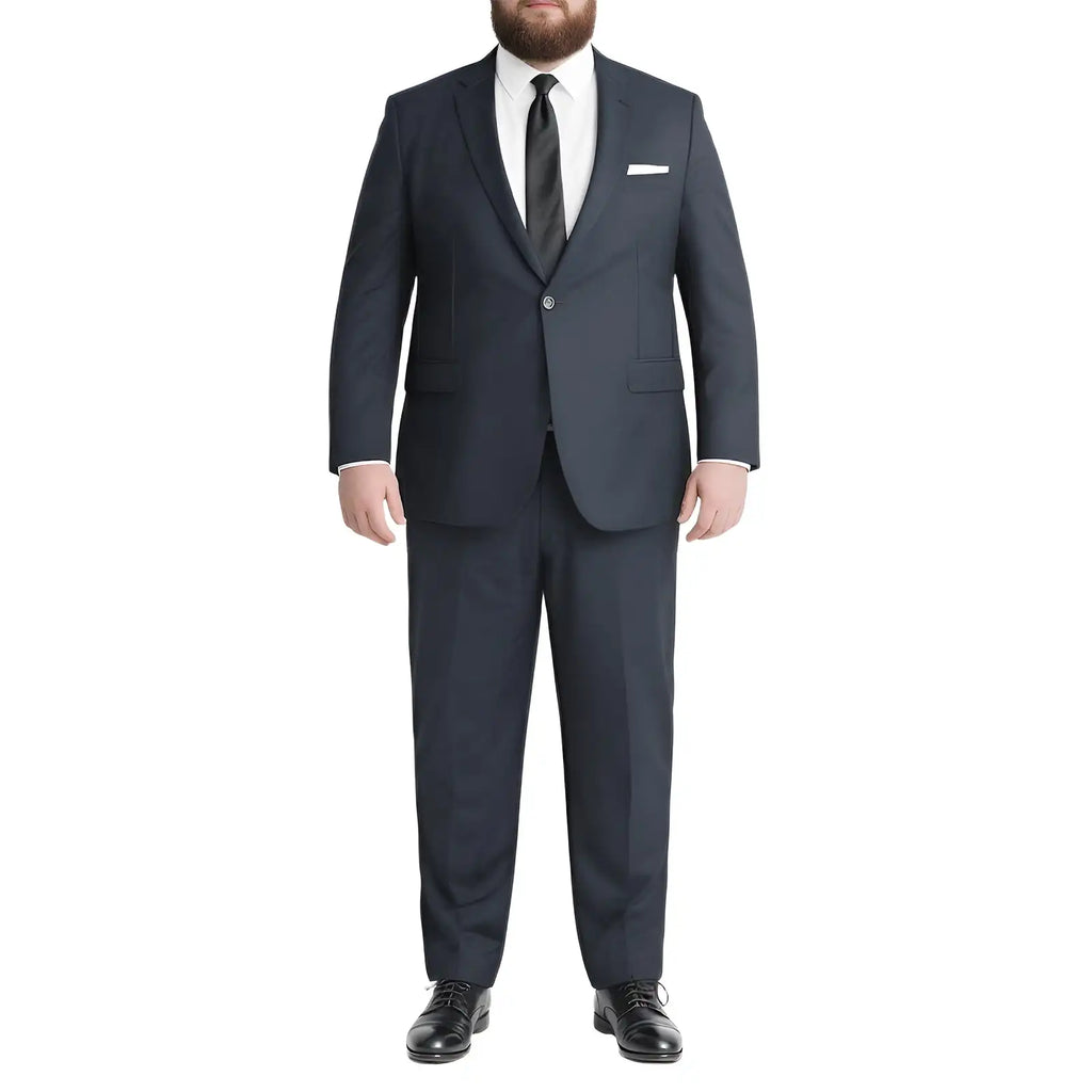 Men's Big & Tall 2-Piece Suit Set - Single Button for Wedding